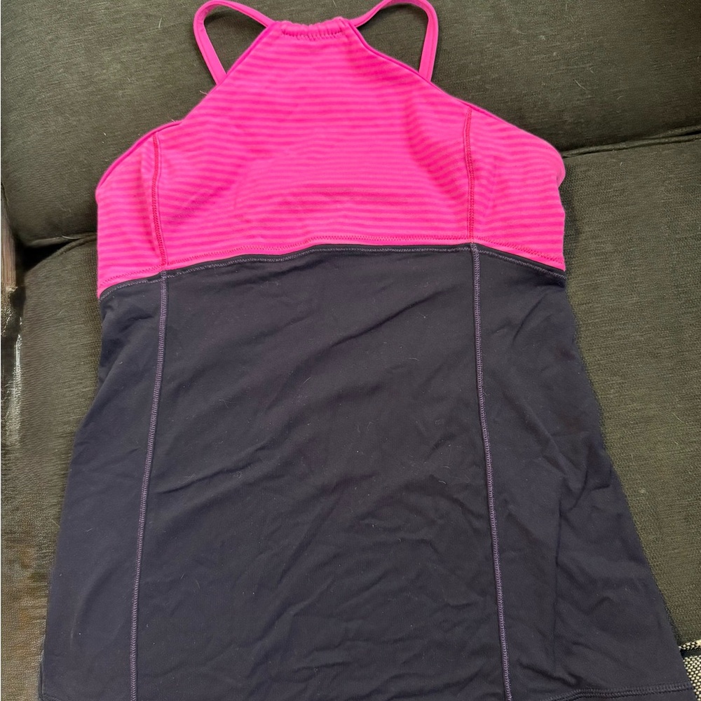 Lululemon Pink and navy tank top